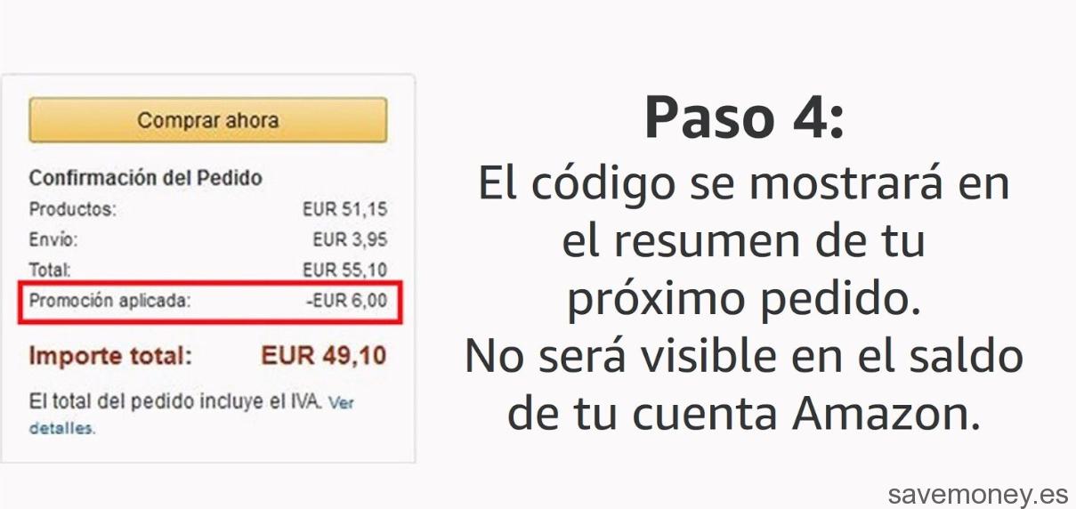 Cheques Regalo Amazon: Promocion de 6€