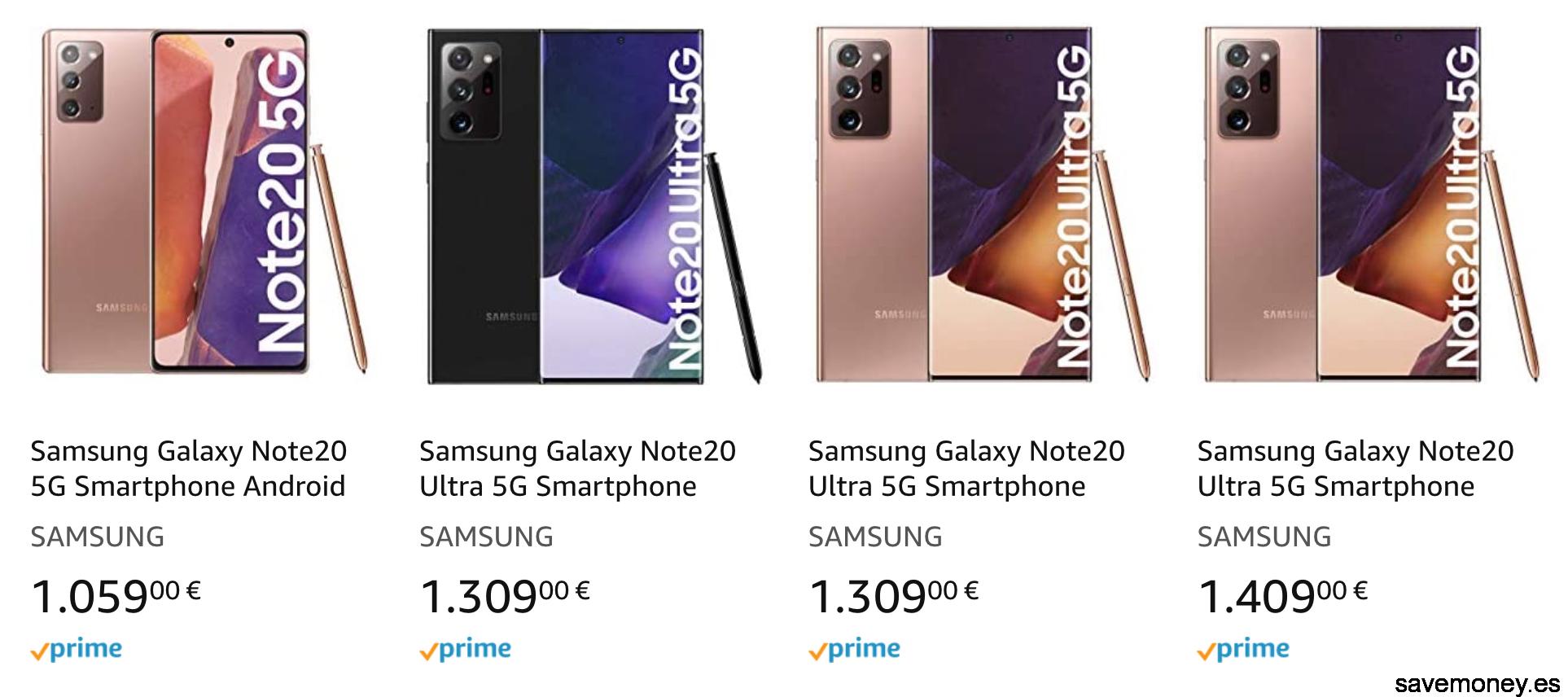 Oferta Samsung Galaxy Note20 y Note20 Ultra 5G