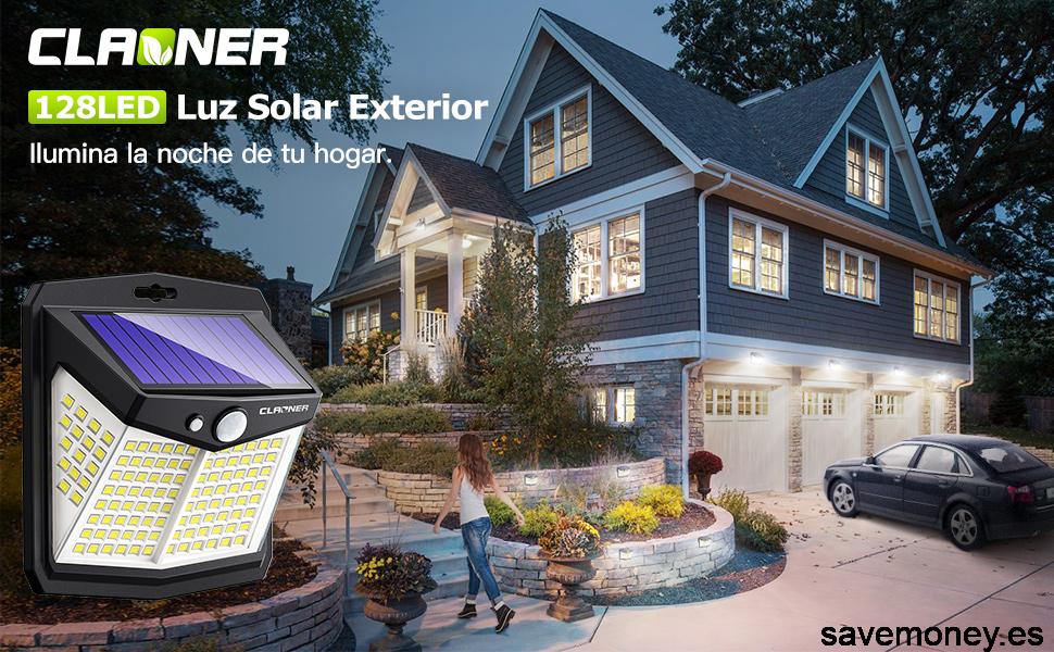 Aplique Luz Solar Exterior con Sensor de Movimiento