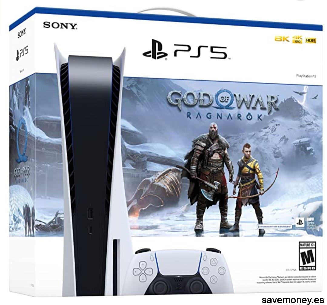 PS5 en Oferta: Consola Sony Playstation 5 Bundle con el juego God of War Ragnarok