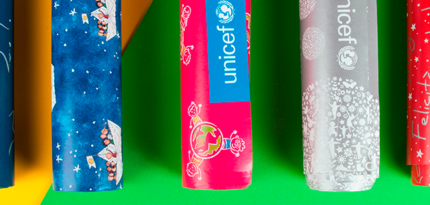 Papel Regalo de UNICEF el toque especial de esta Navidad