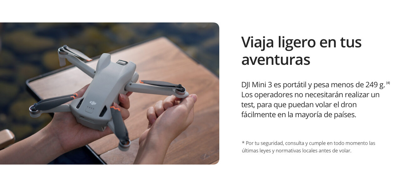 Descuento del 20% Hoy! DJI Pack Mini 3 Vuela: El Dron Ligero y Plegable con Vídeo 4K HDR y Funciones Inteligentes