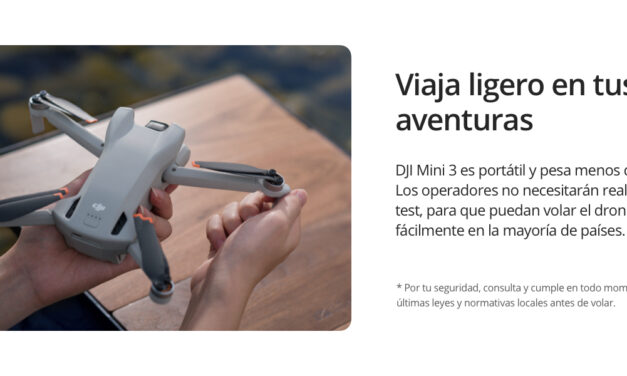 Descuento del 20% Hoy! DJI Pack Mini 3 Vuela: El Dron Ligero y Plegable con Vídeo 4K HDR y Funciones Inteligentes