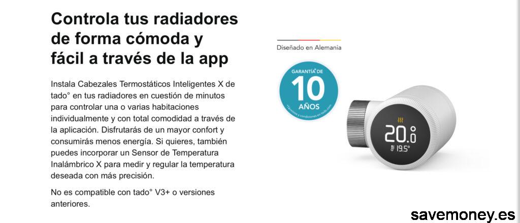 Oferta en el Termostato de Radiador Inteligente tado° X: Ahora con un 40% de descuento