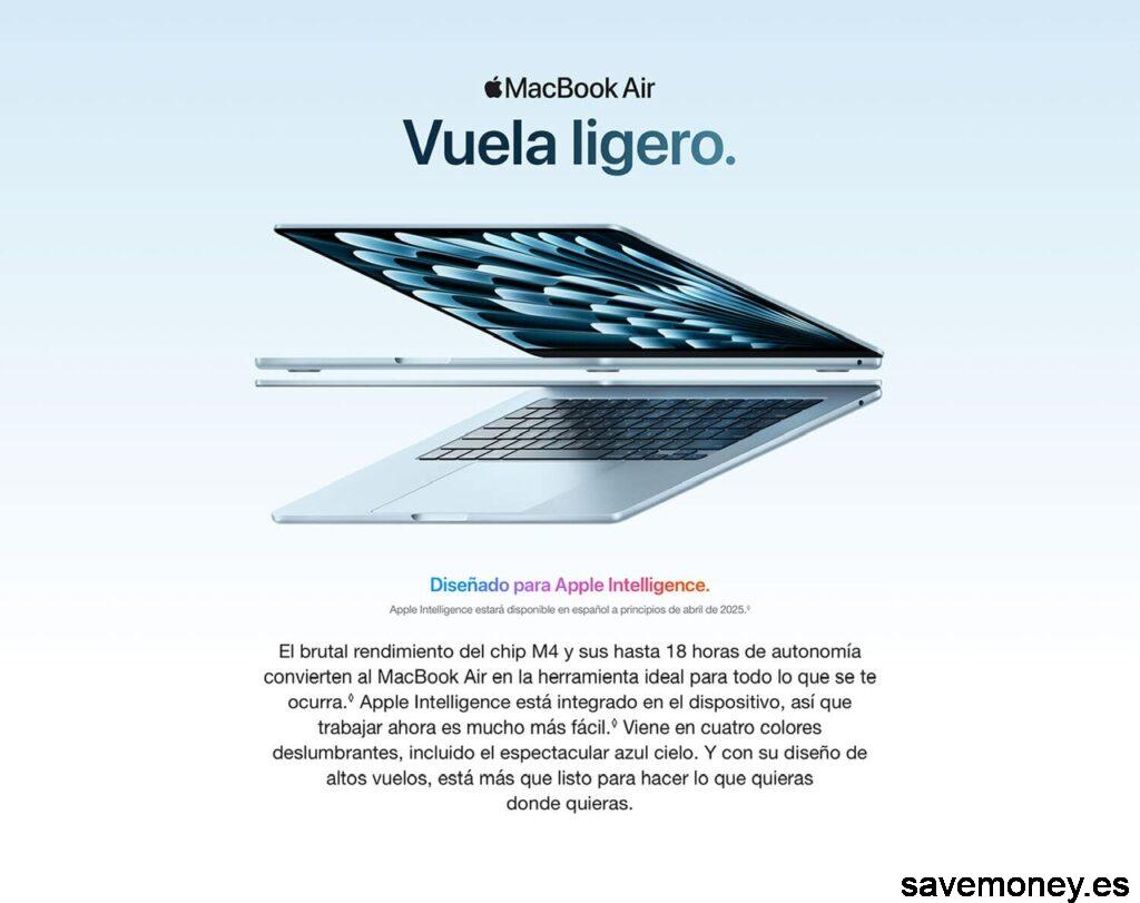 Nuevo MacBook Air M4 (2025) en Oferta: cómpralo por menos de 1.000 € Nuevo MacBook Air M4 (2025) en Oferta: cómpralo por menos de 1.000 €
